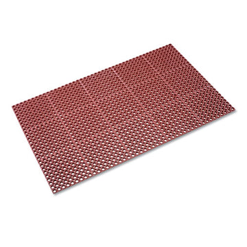 Crown Safewalk Heavy-duty Anti-fatigue Drainage Mat, Grease-proof, 36 X 60, Terra Cotta freeshipping - TVN Wholesale